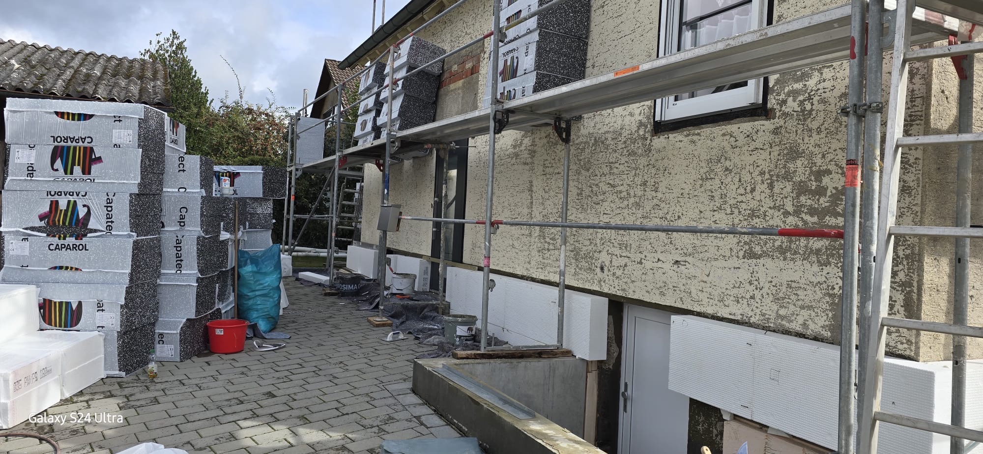 Wärmedämmung an Außenfassade